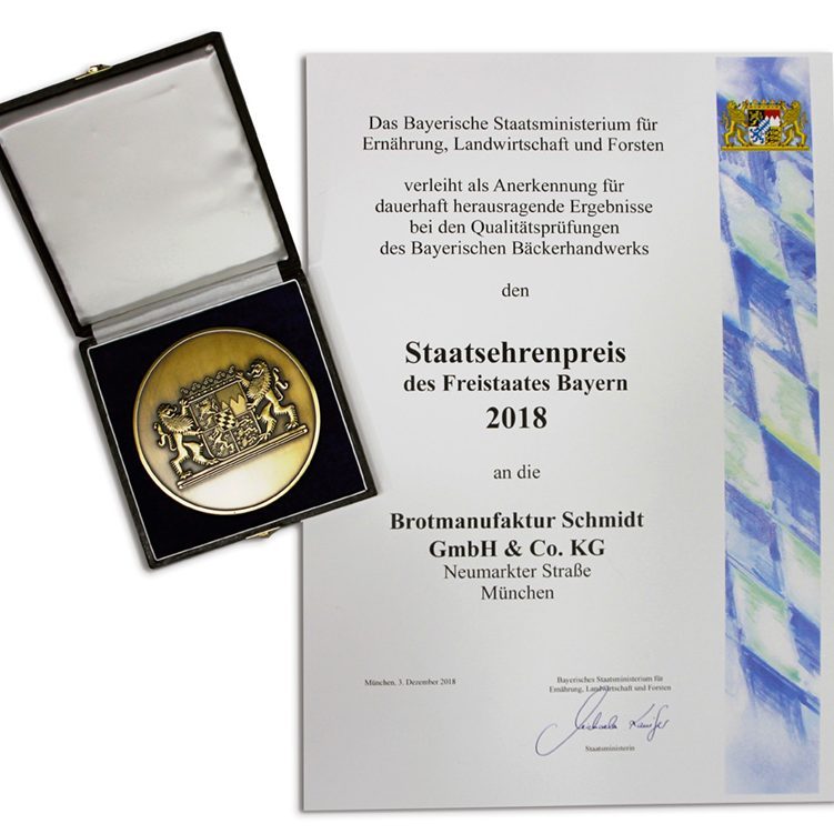 Gewinn des Bayerischen Staatspreises im Bäckerhandwerk